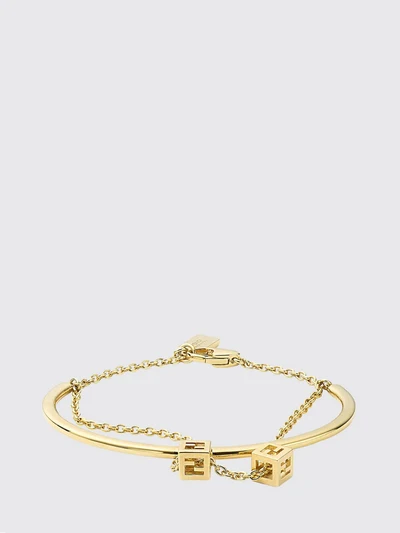 faces gold-tone bronze bracelet with ff monogram detail