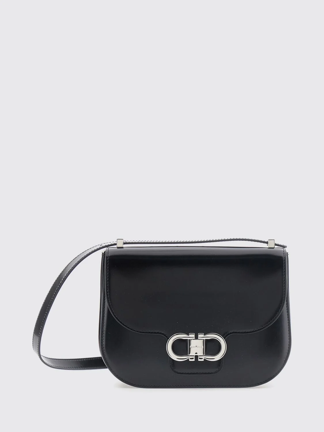 double gancini mini calfskin crossbody bag