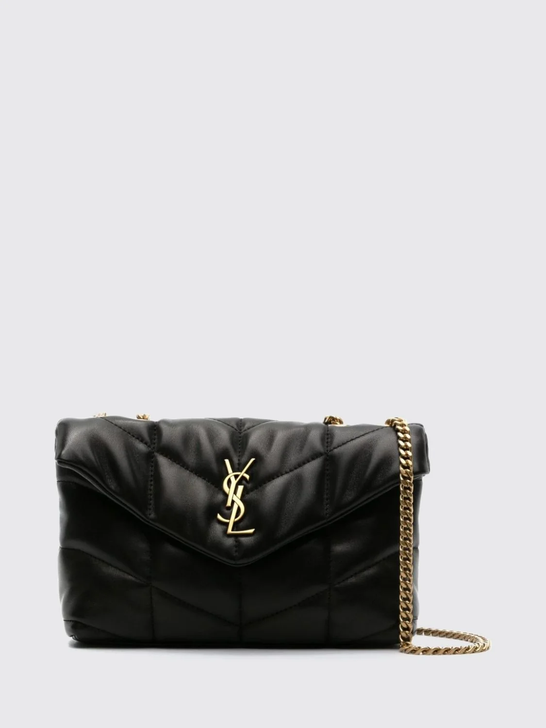 SAINT LAURENT OS puffer matelassé lambskin mini bag with ysl monogram