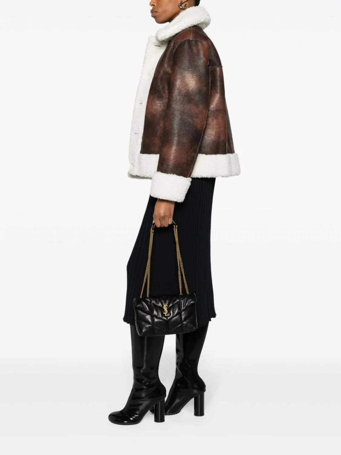 SAINT LAURENT OS puffer matelassé lambskin mini bag with ysl monogram