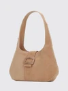 belle vivier suede hobo bag with engraved plaque