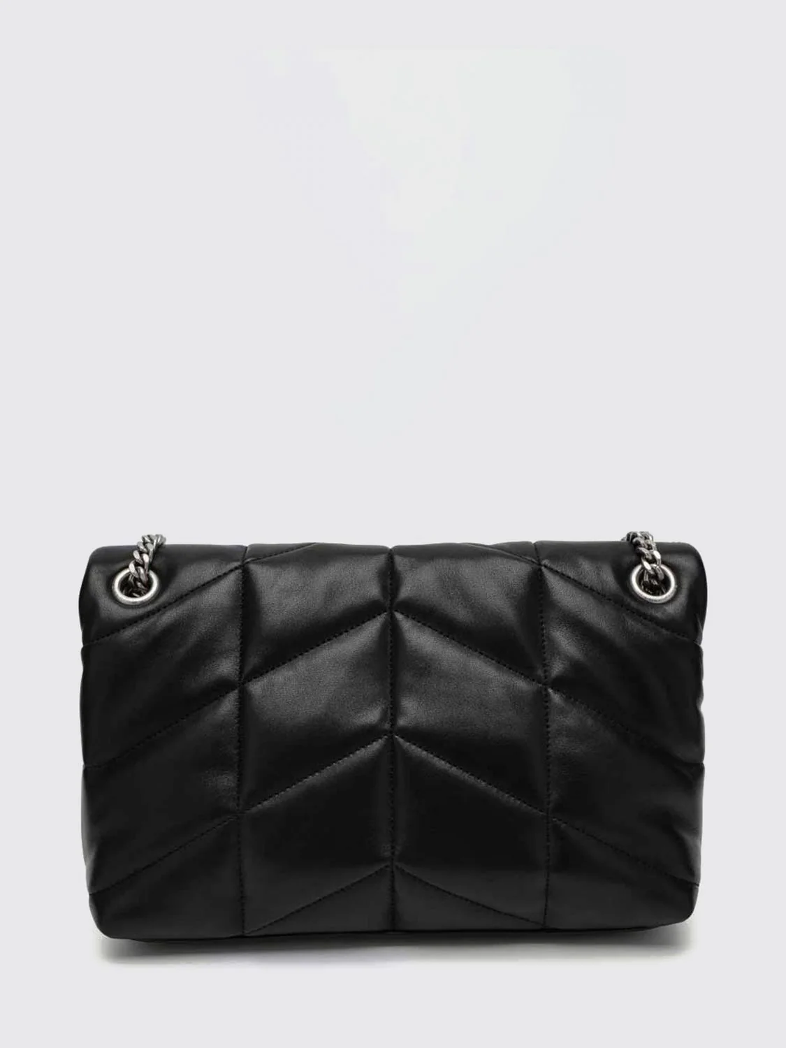 SAINT LAURENT OS small puffer shoulder bag in matelassé leather with ysl logo