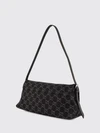 madison denim shoulder bag with gg monogram and adjustable handle