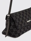 madison denim shoulder bag with gg monogram and adjustable handle