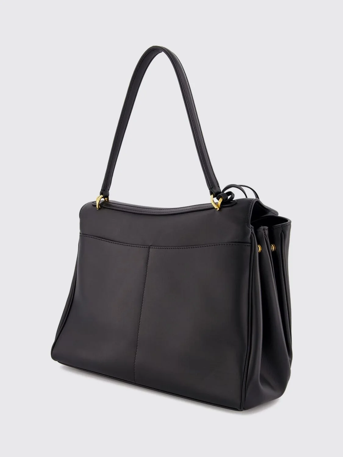 large rodeo shoulder bag in calfskin with turn-lock closure