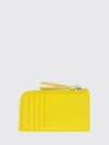 peekaboo calfskin leather card holder with zip and logo