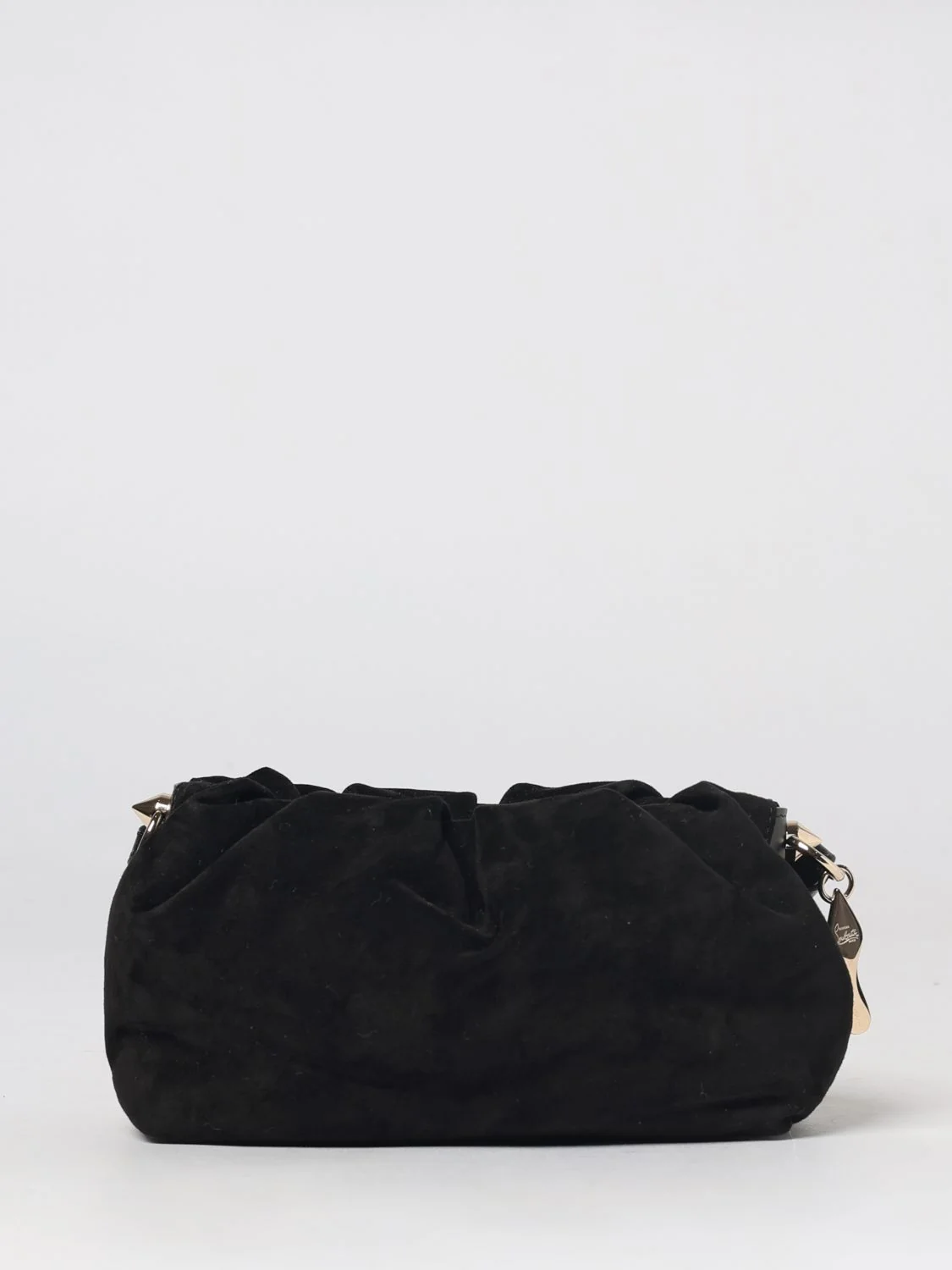 CHRISTIAN LOUBOUTIN OS eva ruched suede calfskin mini crossbody bag