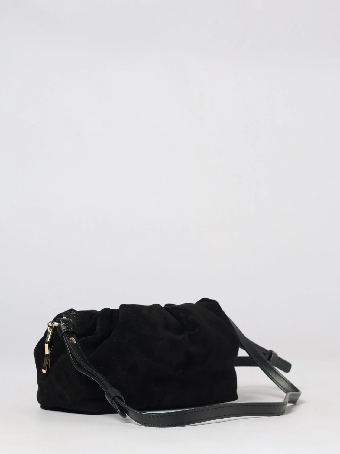 CHRISTIAN LOUBOUTIN OS eva ruched suede calfskin mini crossbody bag