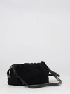 eva ruched suede calfskin mini crossbody bag