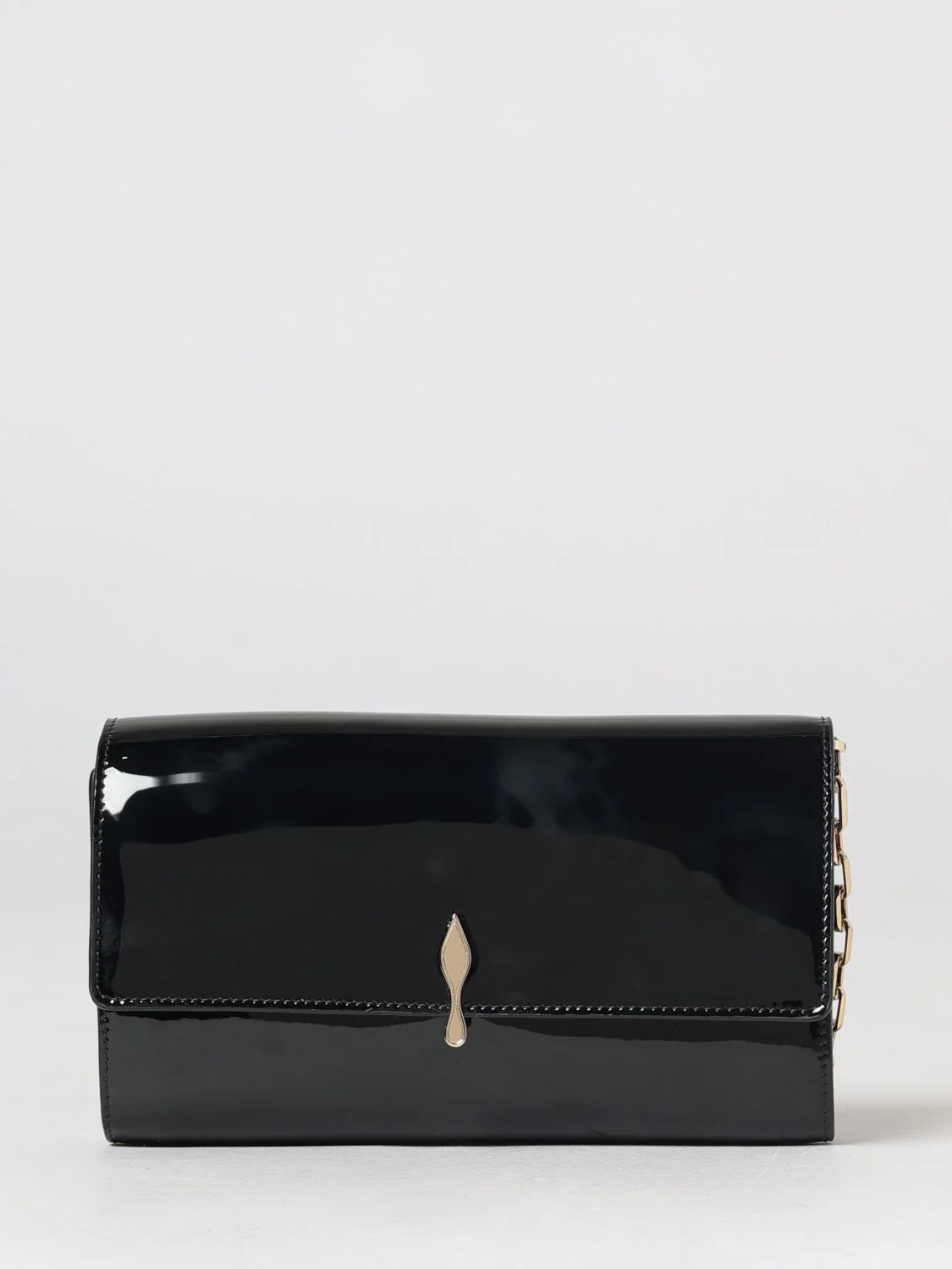 bettina patent leather wallet on chain mini bag