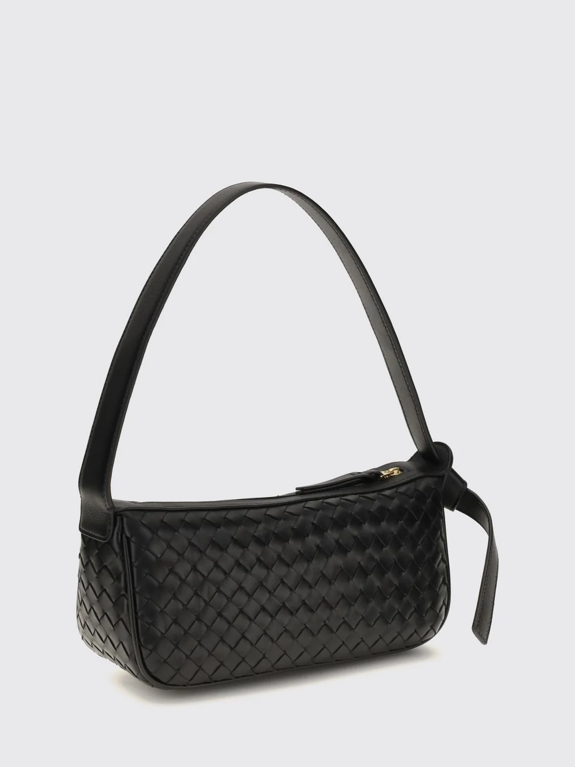nodo mini shoulder bag in woven lambskin