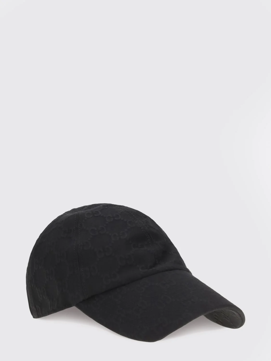 GUCCI L black gg supreme fabric baseball cap