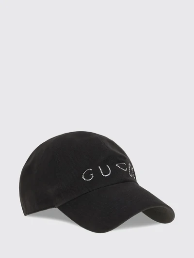 cotton twill baseball cap with rhinestone logo and rigid visor