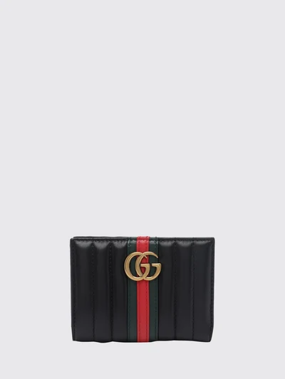 gg marmont quilted lambskin wallet with logo