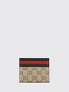 gg supreme canvas card holder with web stripe detail
