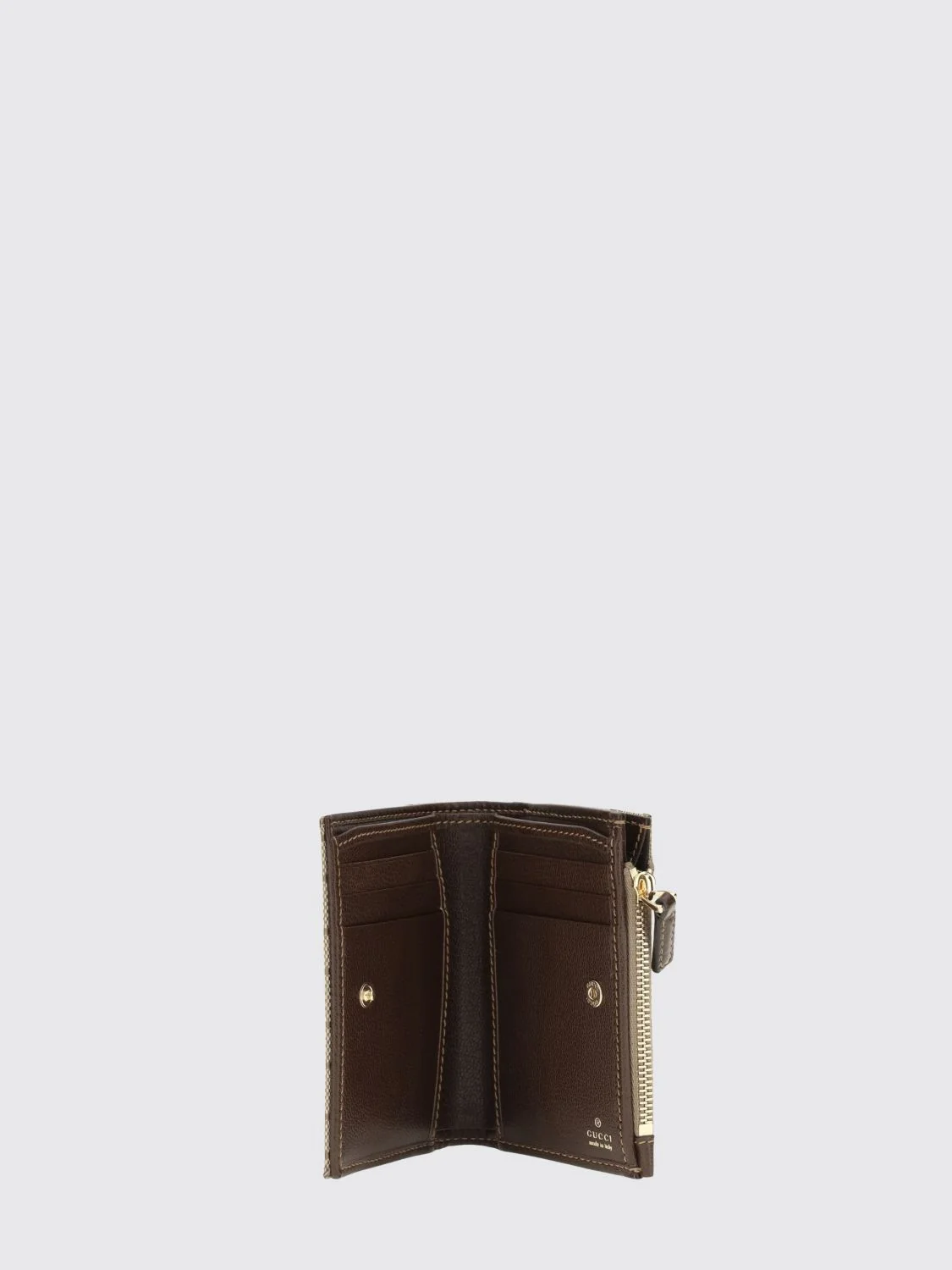 horsebit bifold wallet in gg supreme canvas with clamp