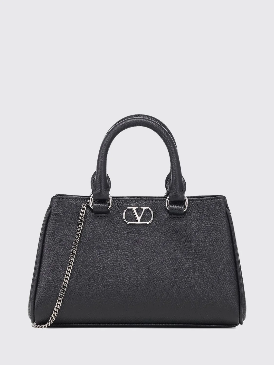 VALENTINO GARAVANI OS vlogo signature grained calfskin leather handbag
