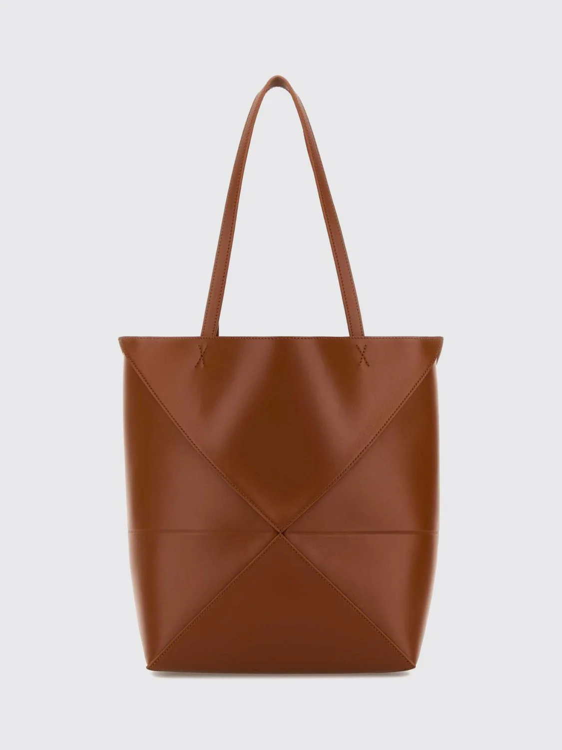 puzzle fold medium calfskin tote bag with double handle