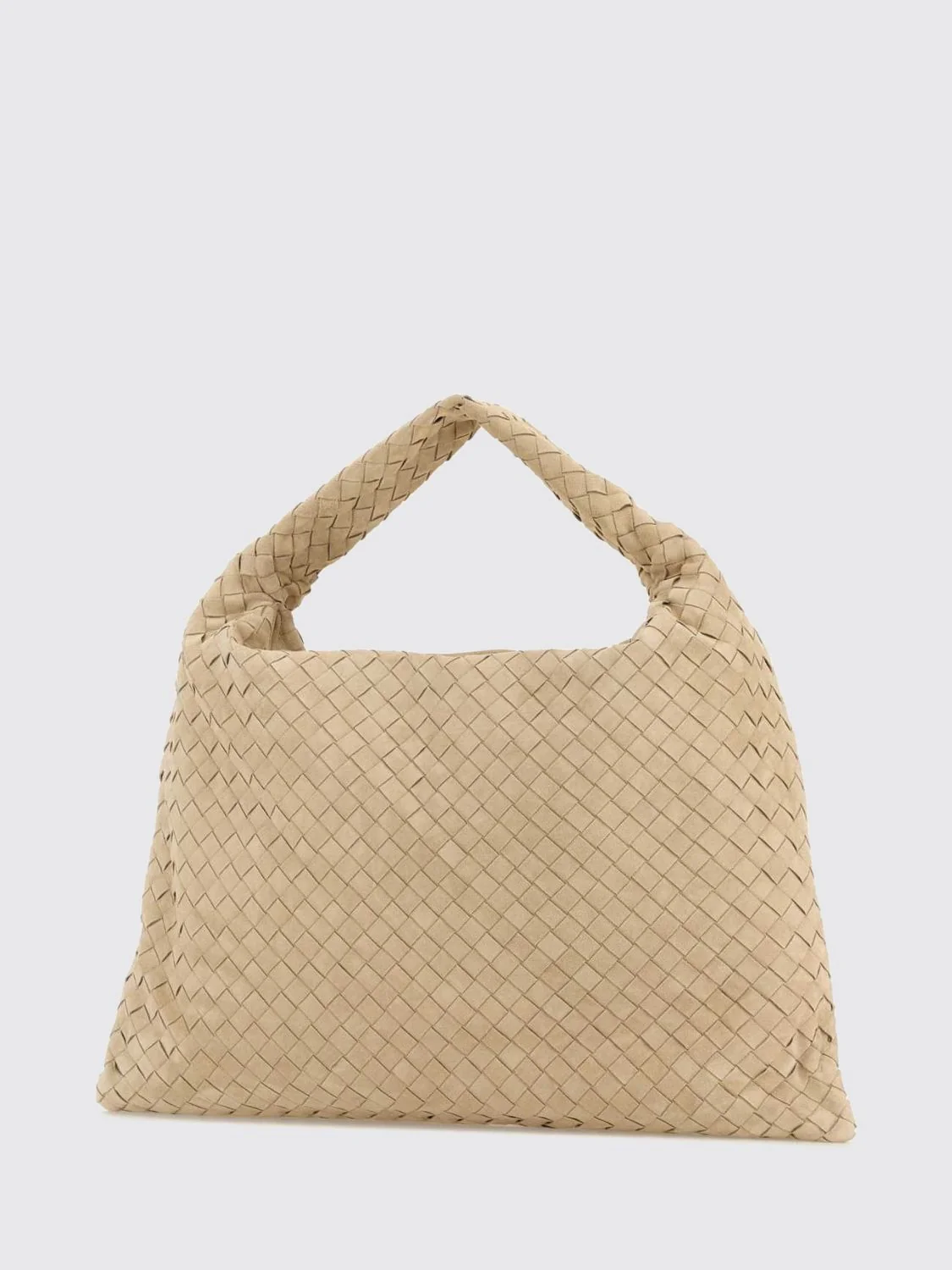 BOTTEGA VENETA OS hop intrecciato suede calfskin shoulder bag