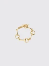 horsebit gold-finish metal choker necklace