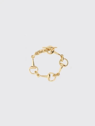 horsebit gold-finish metal choker necklace
