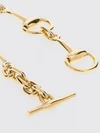 horsebit gold-finish metal choker necklace