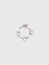 horsebit silver-finish metal bracelet