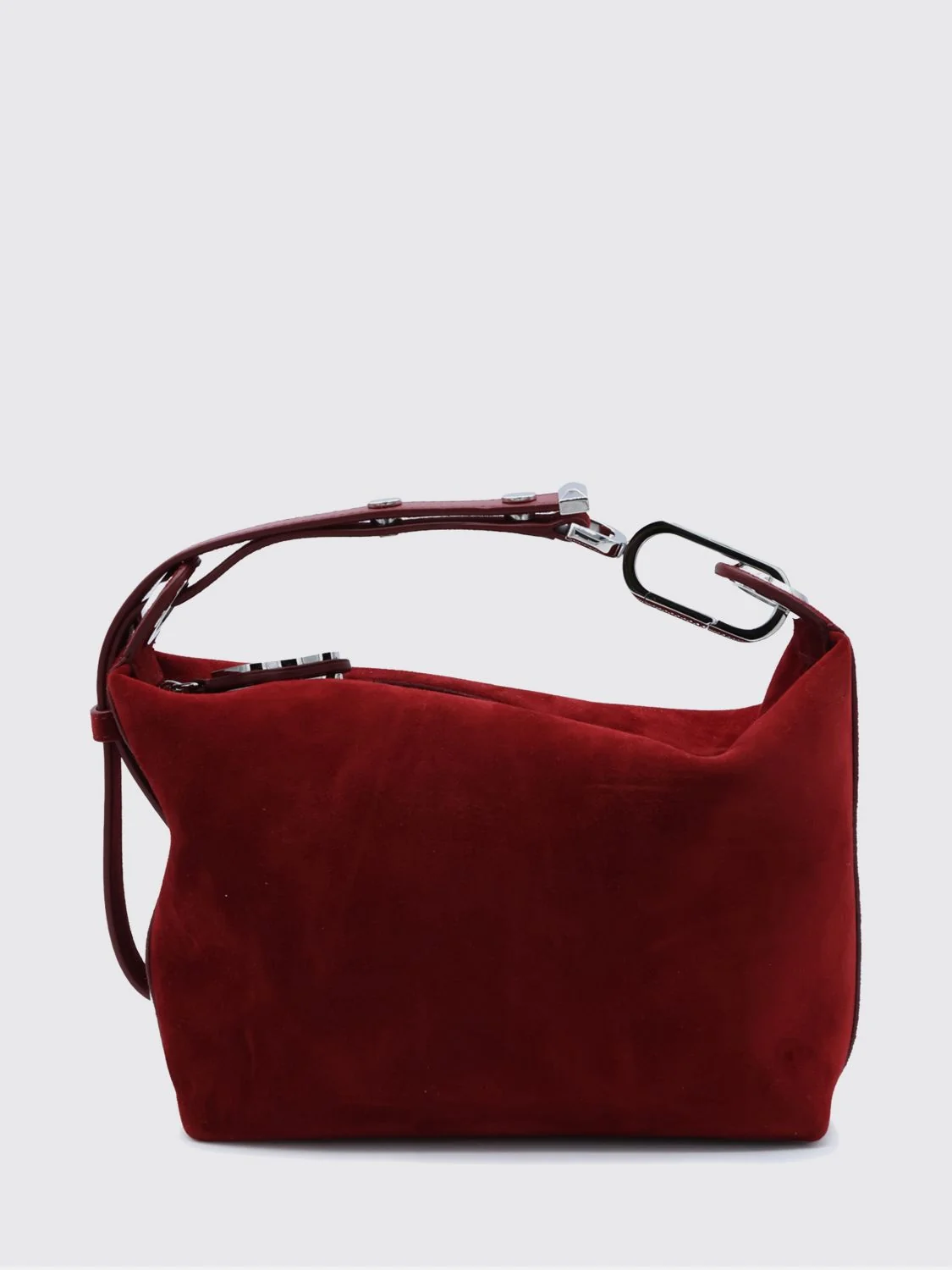 suede mini handbag with zip