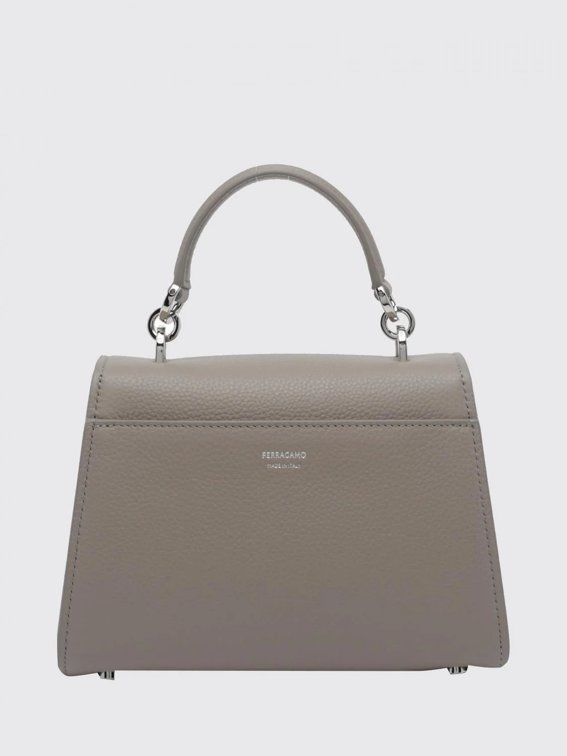 double gancini mini bag in grained calfskin with removable strap