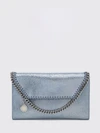 falabella wallet on chain in eco alter mat with metal chain
