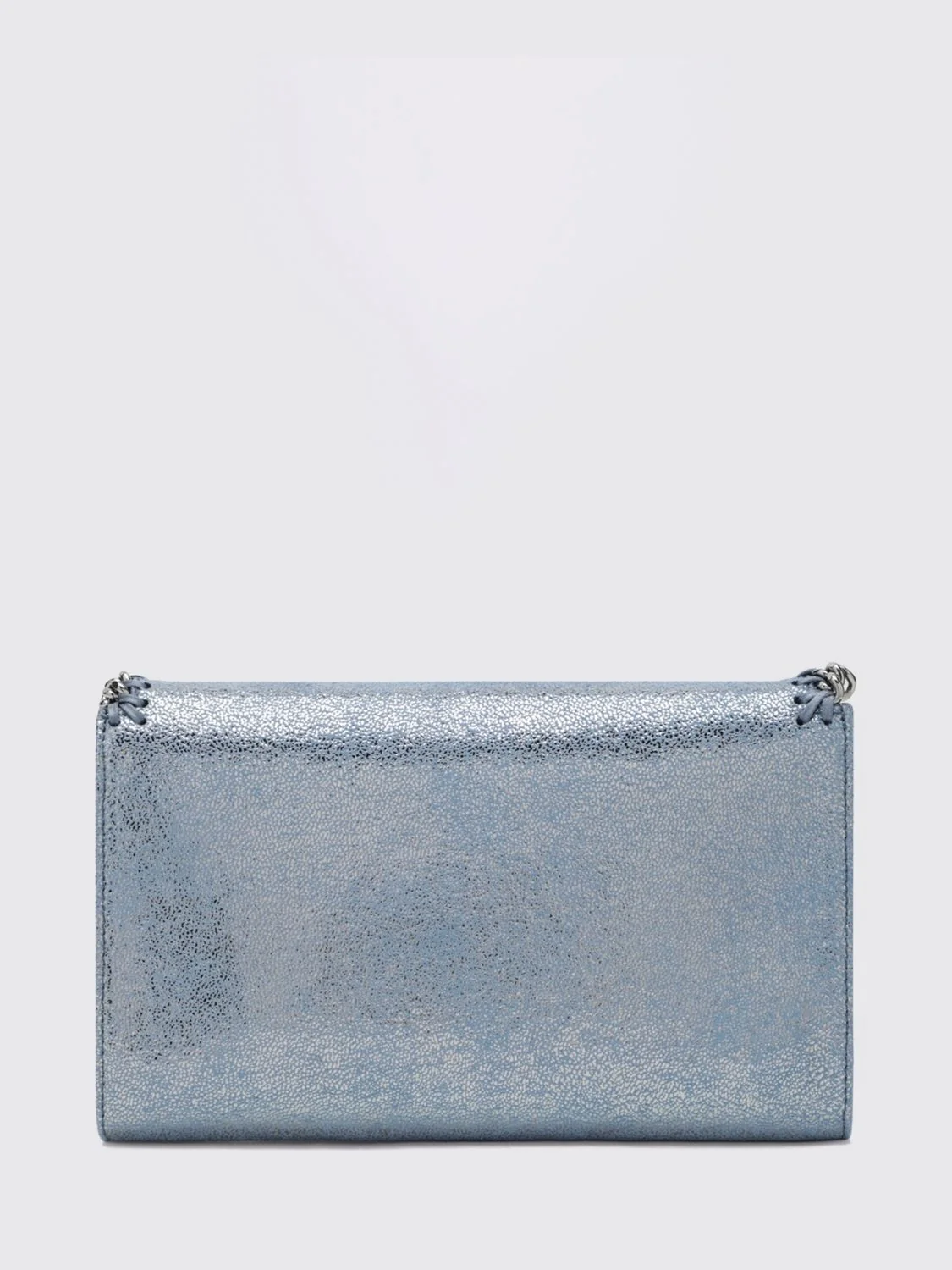 falabella wallet on chain in eco alter mat with metal chain