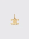 triomphe monogram pendant in two-tone gold and silver finish brass