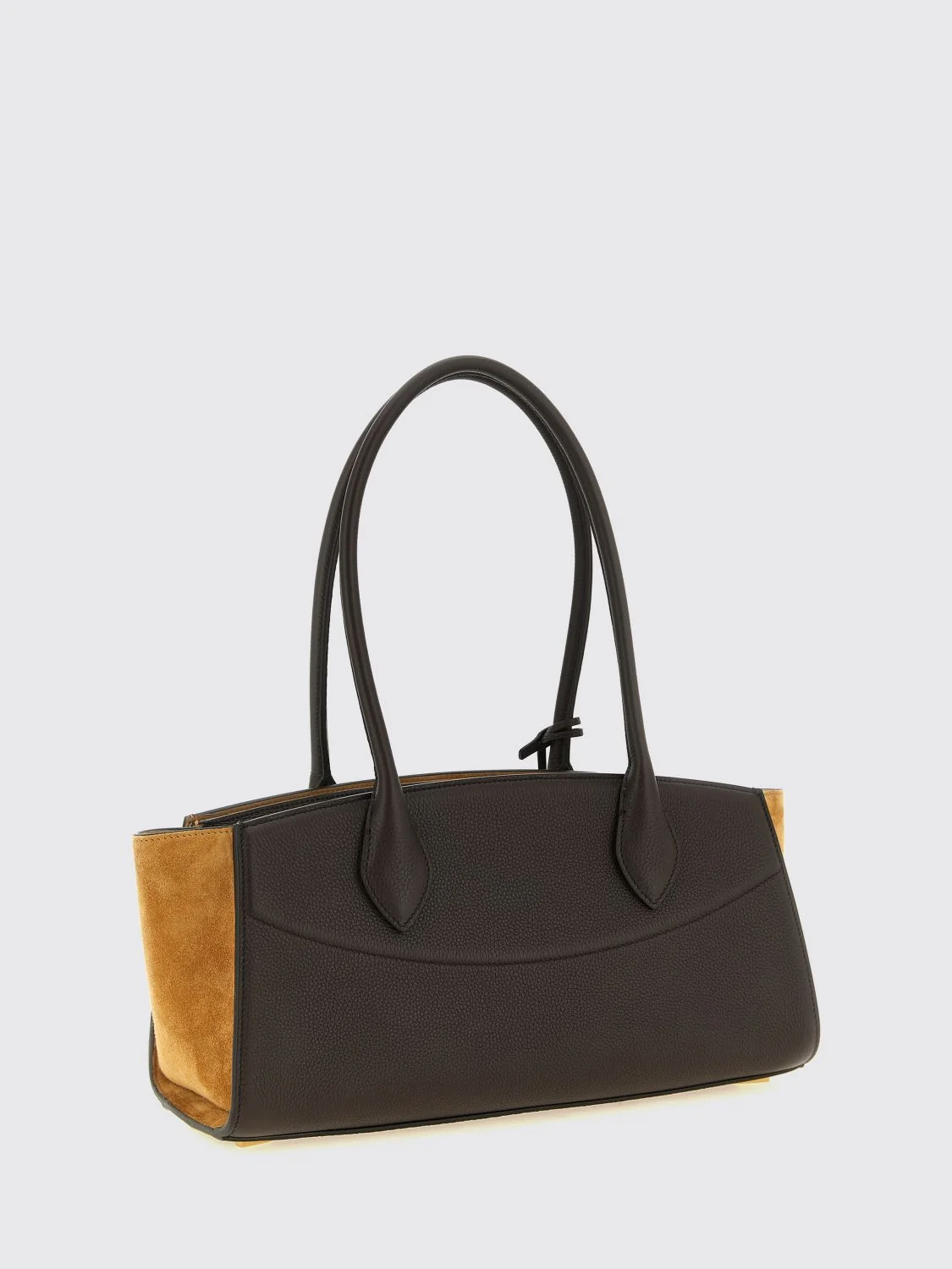 medium studio leather shoulder bag with gancini clasp