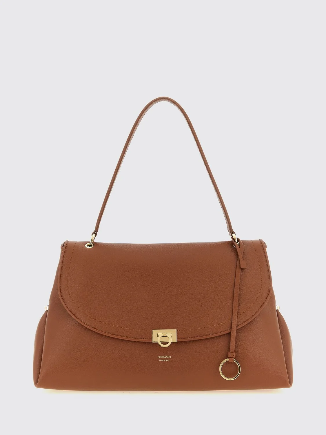FERRAGAMO OS large sofia 2026 calfskin leather shoulder bag
