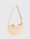 mini calfskin leather shoulder bag with gancini logo