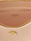 mini calfskin leather shoulder bag with gancini logo