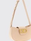 mini calfskin leather shoulder bag with gancini logo
