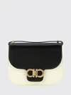 mini north-south bicolour leather crossbody bag