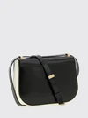 mini north-south bicolour leather crossbody bag