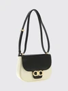 mini north-south bicolour leather crossbody bag
