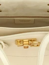 medium studio calfskin leather handbag with gancini logo