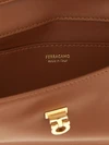mini calfskin leather crossbody bag with gancini logo