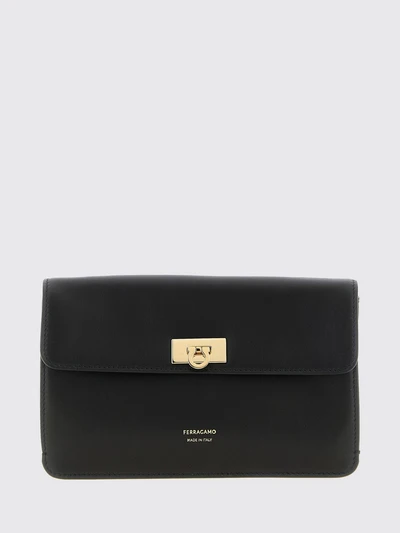mini calfskin leather crossbody bag with gancini logo