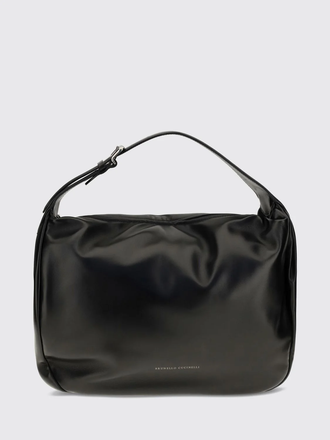 BRUNELLO CUCINELLI OS calfskin leather handbag with adjustable handle