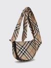 silk crossbody bag with vintage check pattern and ekd logo