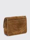 medium niki suede shoulder bag with chevron pattern