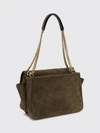 niki quilted suede shoulder bag with ysl logo