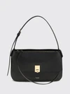 mini calfskin leather shoulder bag with gancini clasp