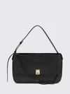 small calfskin leather shoulder bag with gancini logo