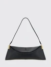 64-83 smooth calfskin leather shoulder bag with flap closure